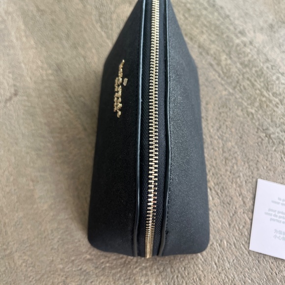 NWT kate spade Black Glitter Shimmy Small Cosmetics Bag NWT - Picture 6 of 11